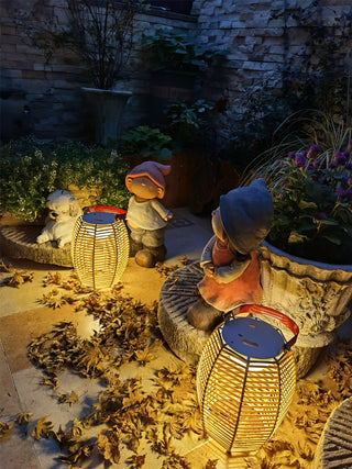Olraeil Rattan Floor Lantern-Neutral Decor