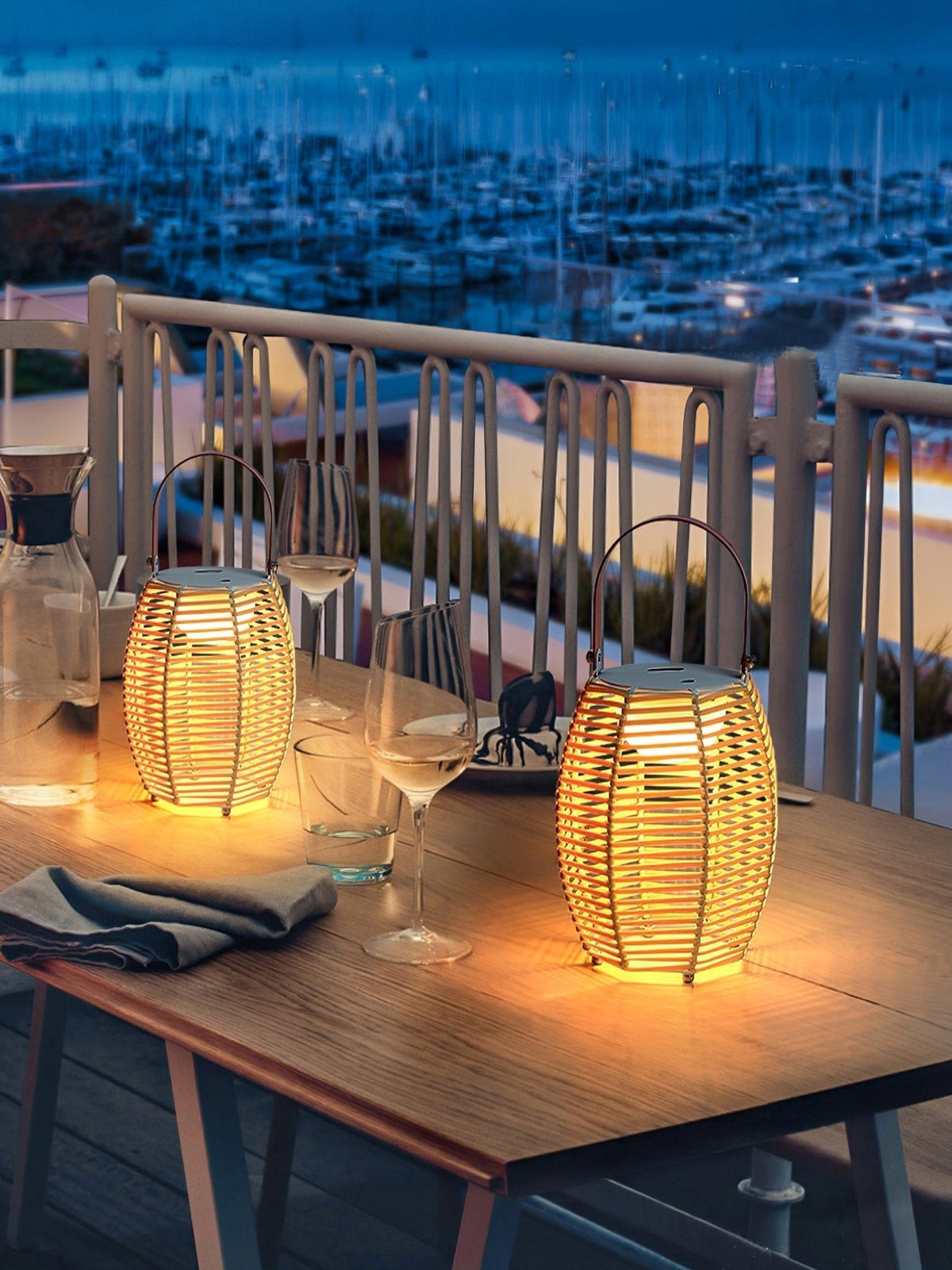 Olraeil Rattan Floor Lantern-Neutral Decor
