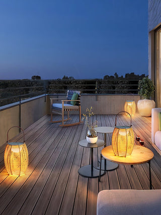 Olraeil Rattan Floor Lantern-Neutral Decor