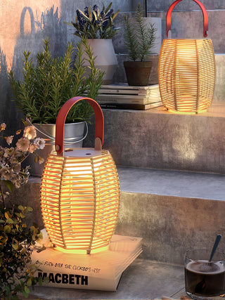 Olraeil Rattan Floor Lantern-Neutral Decor