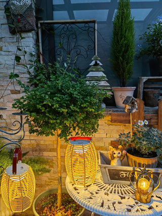 Olraeil Rattan Floor Lantern-Neutral Decor