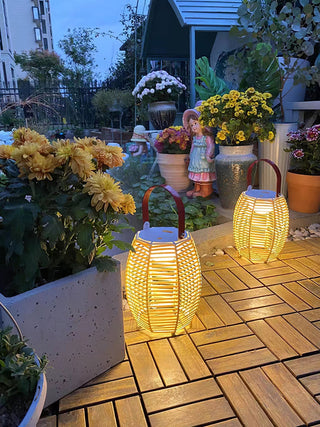 Olraeil Rattan Floor Lantern-Neutral Decor