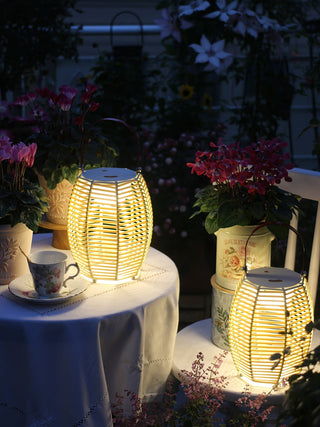 Olraeil Rattan Floor Lantern-Neutral Decor