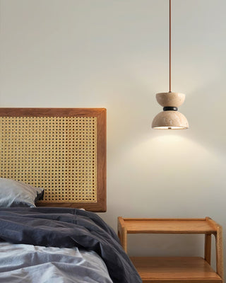 Tersus Suspension Hourglass en Travertin