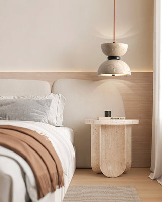 Tersus Suspension Hourglass en Travertin