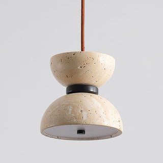 Tersus Suspension Hourglass en Travertin