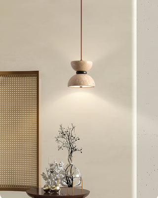 Tersus Suspension Hourglass en Travertin