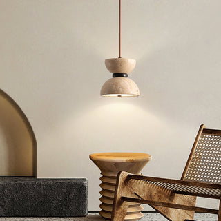 Tersus Suspension Hourglass en Travertin