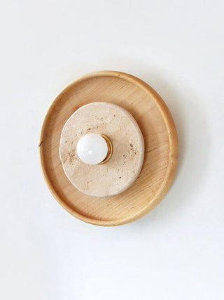 Rapolano Travertine Wall Sconce-Neutral Decor