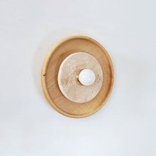 Rapolano Travertine Wall Sconce-Neutral Decor