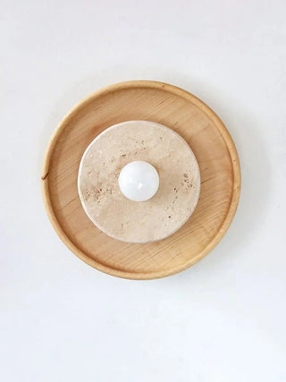 Rapolano Travertine Wall Sconce-Neutral Decor