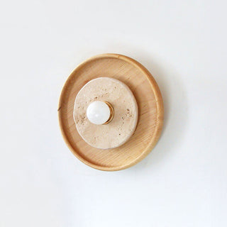 Rapolano Travertine Wall Sconce-Neutral Decor
