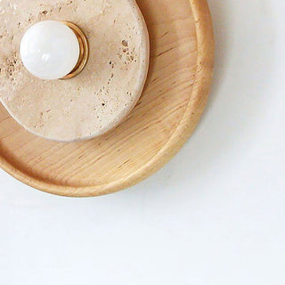 Rapolano Travertine Wall Sconce-Neutral Decor