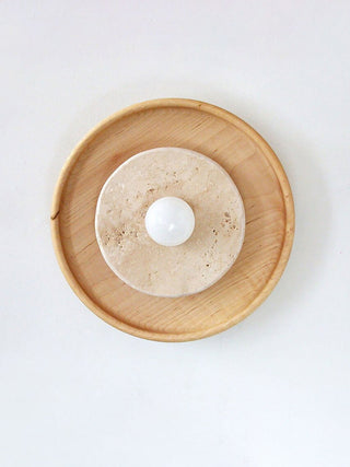 Rapolano Travertine Wall Sconce-Neutral Decor