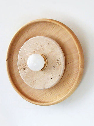 Rapolano Travertine Wall Sconce-Neutral Decor
