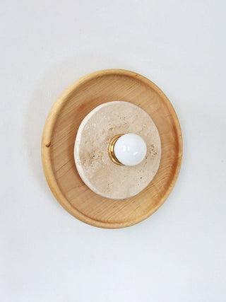 Rapolano Travertine Wall Sconce-Neutral Decor