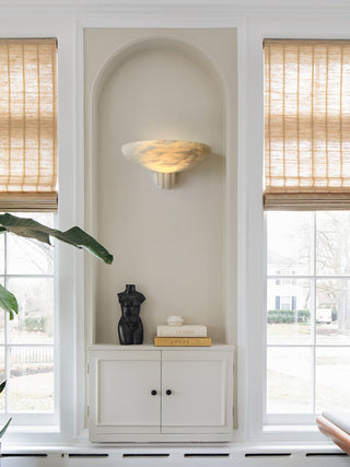 Rare Alabaster Wall Sconce-Neutral Decor