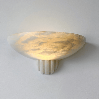 Rare Alabaster Wall Sconce-Neutral Decor