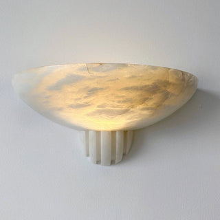 Rare Alabaster Wall Sconce-Neutral Decor