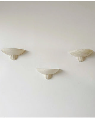 Rare Alabaster Wall Sconce-Neutral Decor