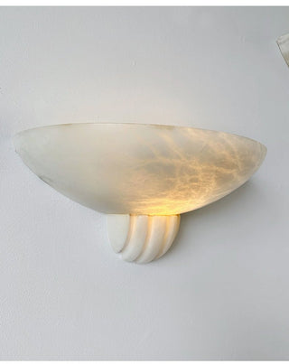 Rare Alabaster Wall Sconce-Neutral Decor