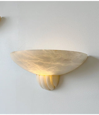 Rare Alabaster Wall Sconce-Neutral Decor