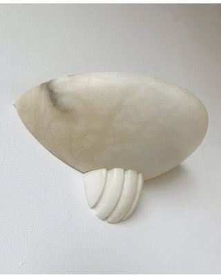 Rare Alabaster Wall Sconce-Neutral Decor