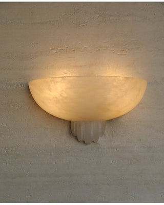 Rare Alabaster Wall Sconce-Neutral Decor