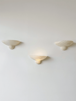 Rare Alabaster Wall Sconce-Neutral Decor