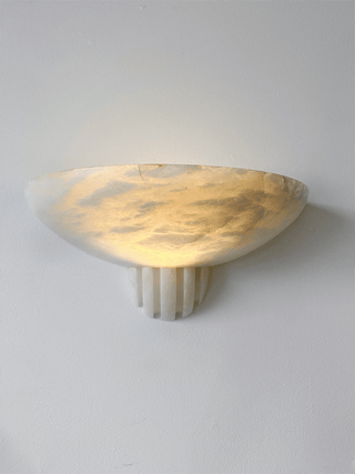 Rare Alabaster Wall Sconce-Neutral Decor