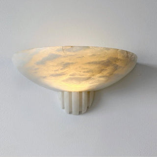Rare Alabaster Wall Sconce-Neutral Decor