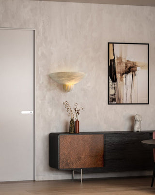 Rare Alabaster Wall Sconce-Neutral Decor