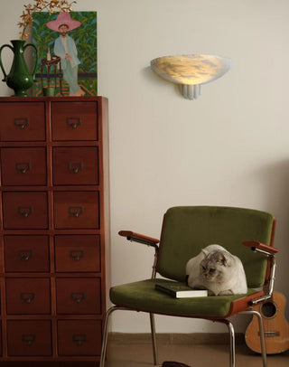 Rare Alabaster Wall Sconce-Neutral Decor