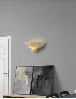 Rare Alabaster Wall Sconce-Neutral Decor