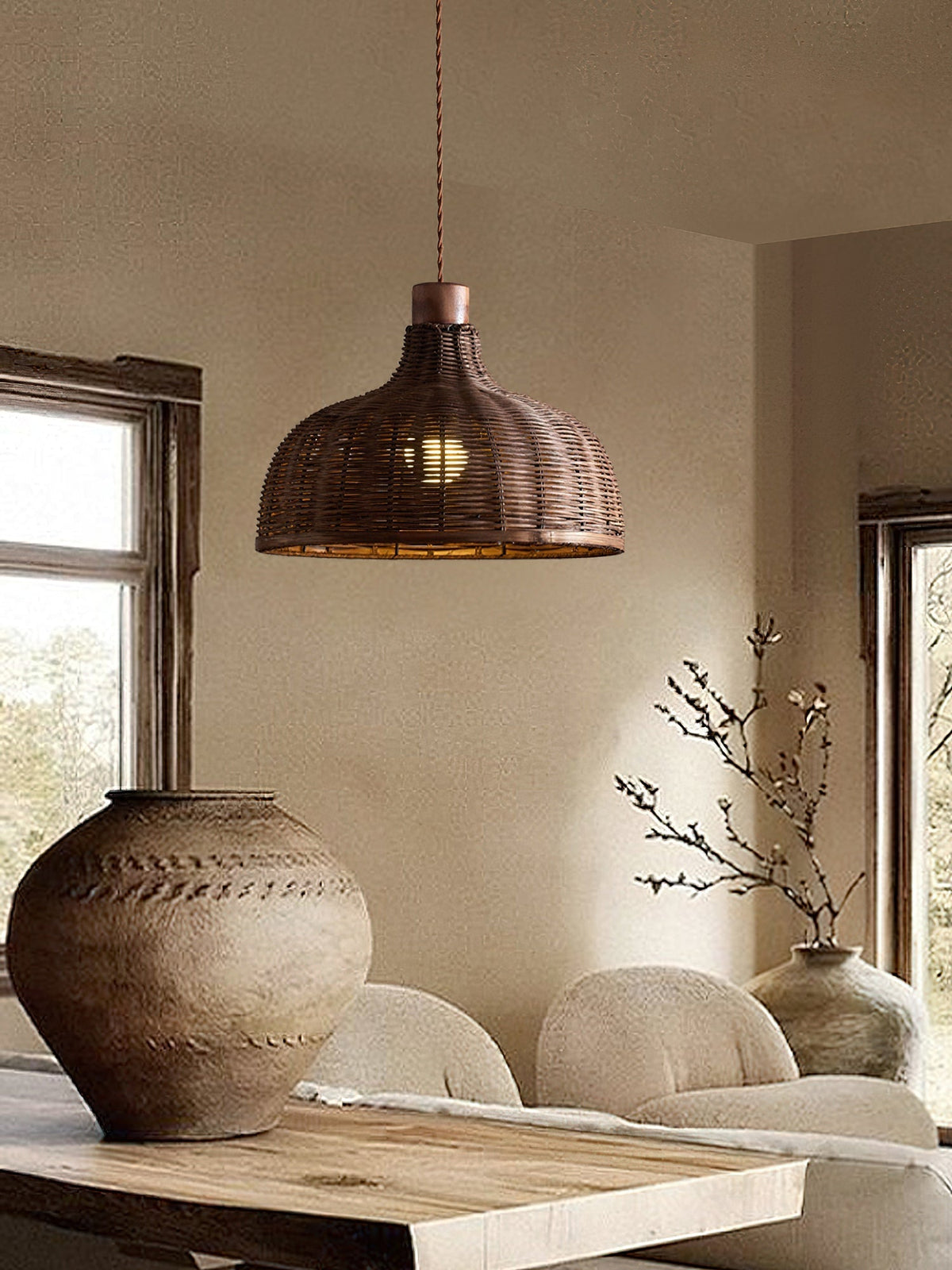 Model A of the Rasa Pendant Light, showing its specific dimensions.