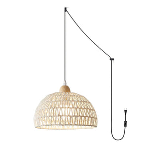 Rattan Arch Swag Pendant Lamp-Neutral Decor