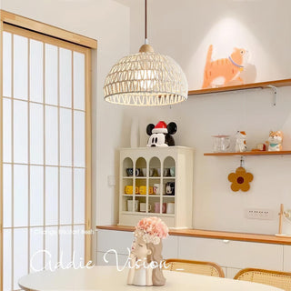 Rattan Arch Swag Pendant Lamp-Neutral Decor