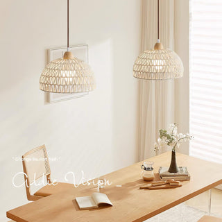 Rattan Arch Swag Pendant Lamp-Neutral Decor