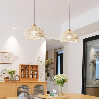 Rattan Arch Swag Pendant Lamp-Neutral Decor