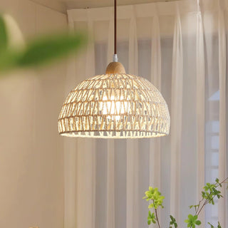Rattan Arch Swag Pendant Lamp-Neutral Decor