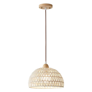 Calyran Suspension en Rotin et Bois-Luire