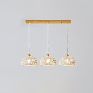 Calyran Suspension en Rotin et Bois-Luire