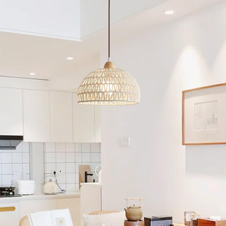 Rattan Arch Swag Pendant Lamp-Neutral Decor