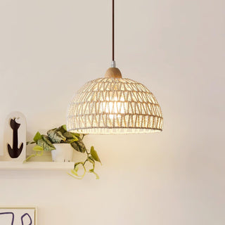 Rattan Arch Swag Pendant Lamp-Neutral Decor