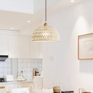 Rattan Arch Swag Pendant Lamp-Neutral Decor