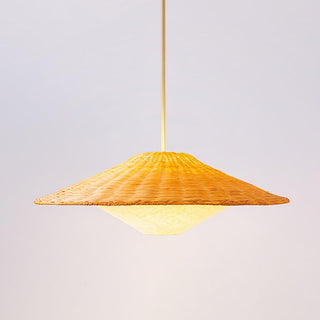 Elysiave Rotin Minimaliste Pendentif Lumière