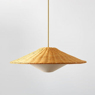 Elysiave Rotin Minimaliste Pendentif Lumière
