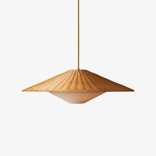 Elysiave Rotin Minimaliste Pendentif Lumière