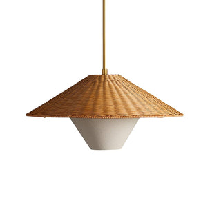 Elysiave Rotin Minimaliste Pendentif Lumière