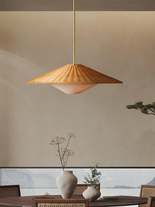 Elysiave Rotin Minimaliste Pendentif Lumière